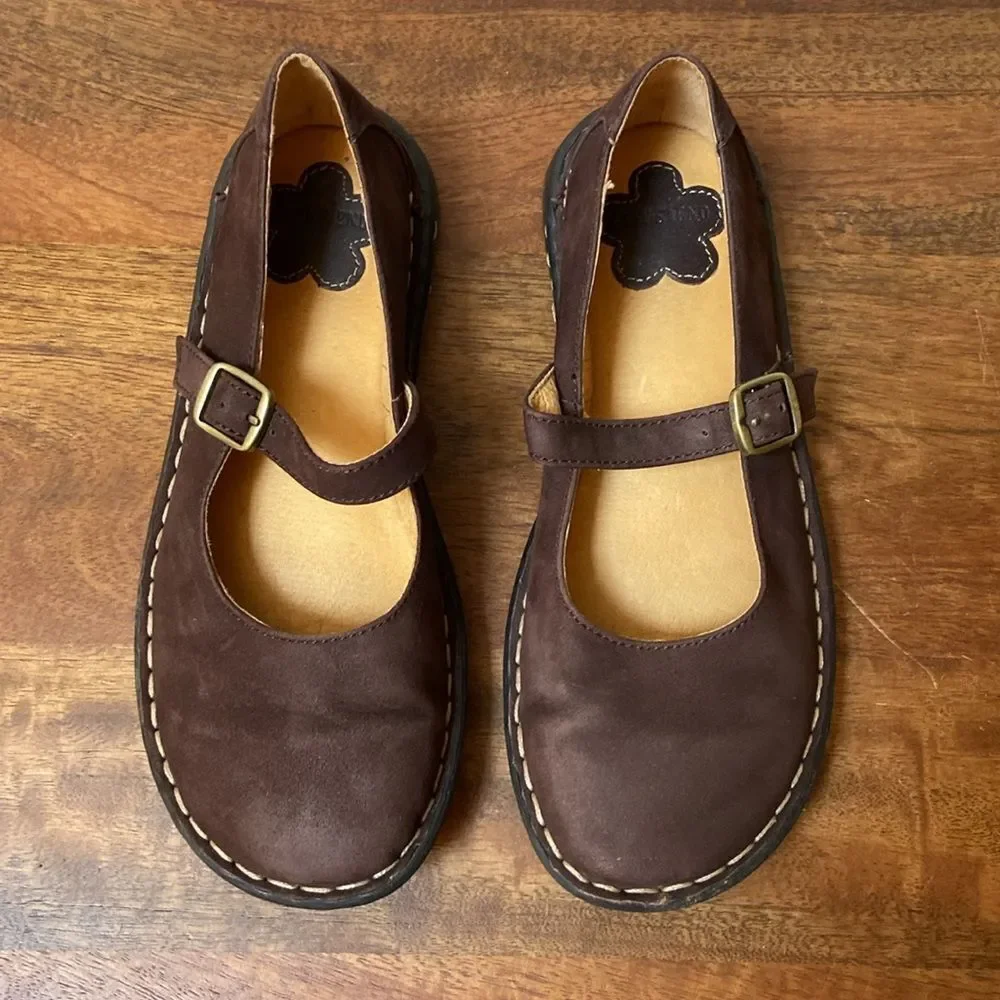 Lands' End Brown Kids Mary Jane Shoes